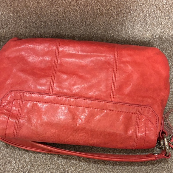 Coach Vibrant Red Leather Shoulder Bag